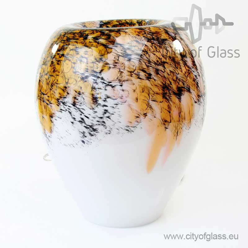 Glass lamp Gold Black by Loranto - 34 cm